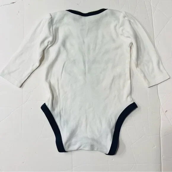 NFL Seattle Seahawks Baby Bodysuit - White and Navy with Green Accents - Picture 2 of 4